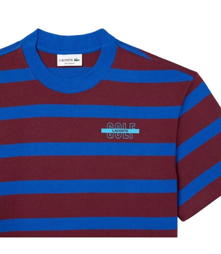 T-shirt Homme Bleu Rouge Lacoste