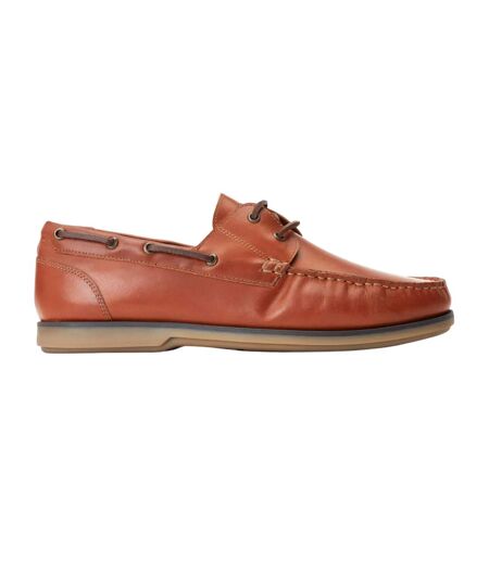 Mens Stern Boat Shoes Burnt Tan Base London