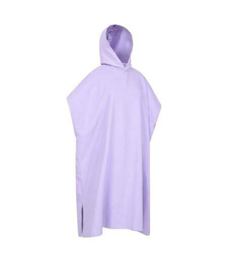 Womens/ladies lagoon microfibre poncho one size light purple Mountain Warehouse