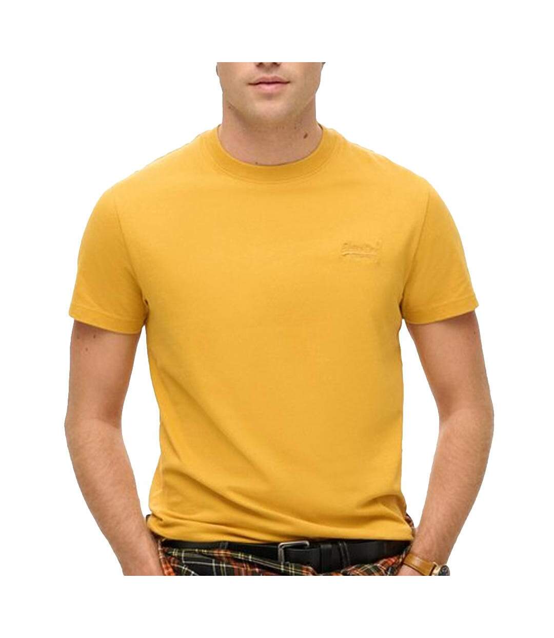 T-Shirt jaune homme superdry essential - xxl-1