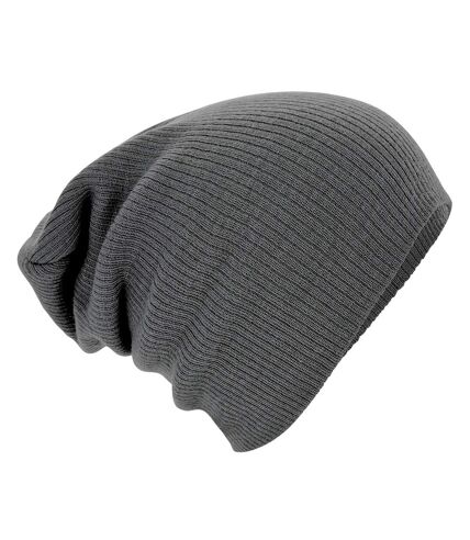 Beechfield® Unisex Slouch Winter Beanie Hat (Smoke Grey)