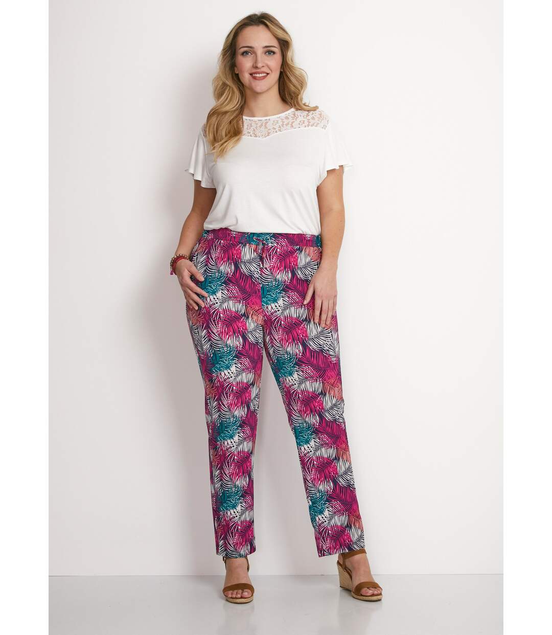 Pantalon fluide taille élastiquée-3