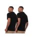 Pack Of 2  Mens Dani T-shirt  Black Farah-2