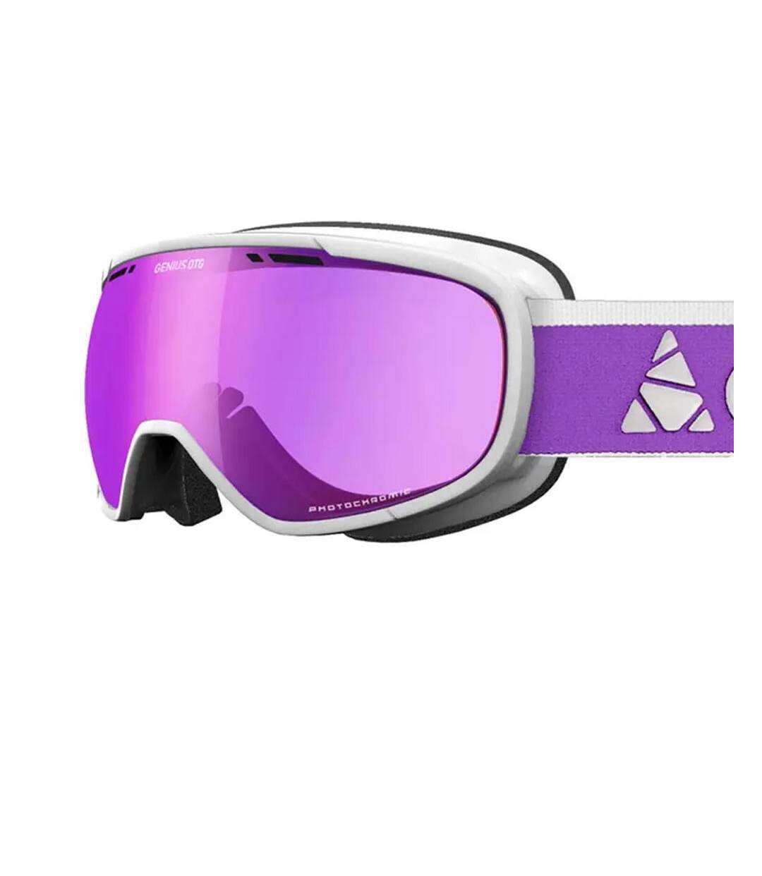 Masque de ski violet/blanc mixte cairn genius otg-2