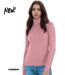 Pull femme manches longues - Col roulé - Couleur rose