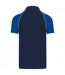 Kariban Mens Contrast Pique Baseball Polo Shirt (Navy/Royal Blue)
