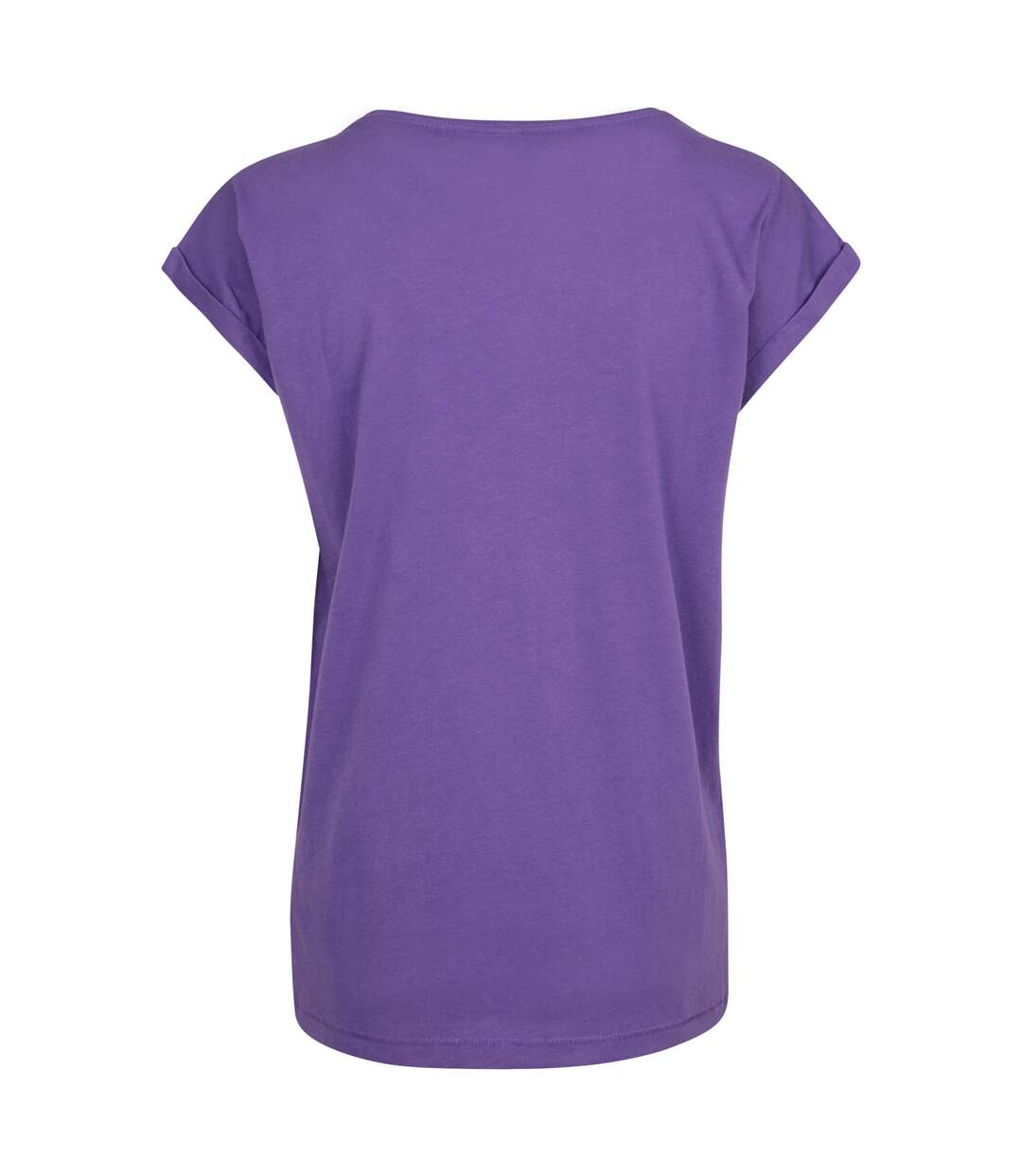 Womens/ladies extended shoulder t-shirt ultra violet Build Your Brand-2