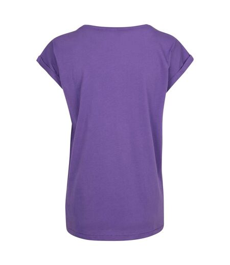 Build Your Brand Womens/Ladies Extended Shoulder T-Shirt (Ultra Violet) - UTRW8374