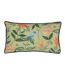 Evans Lichfield Chatsworth Aviary Velvet Piped Throw Pillow Cover (Sage) (50cm x 30cm)