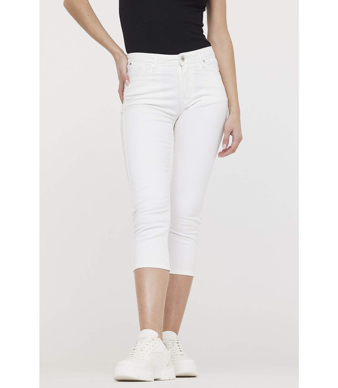 Pantalon coton pantacourt JALINA