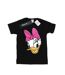 Disney Femme/Ladies - T-shirt en coton boyfriend à tête de canard marguerite peinte (Noir) - UTBI36443-1