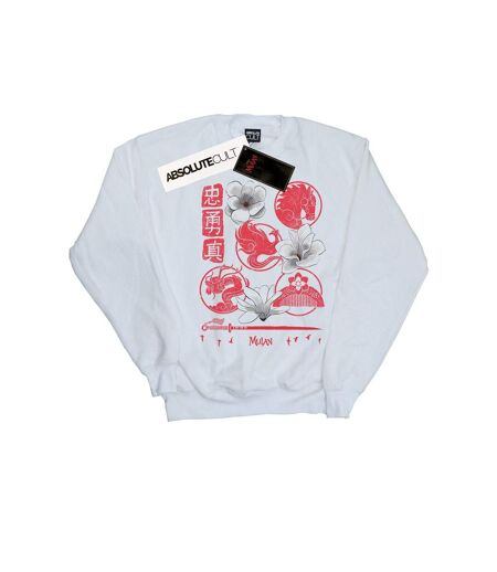 Disney Sweatshirt Femmes/Ladies Mulan Movie Icons (Blanc) - UTBI26534