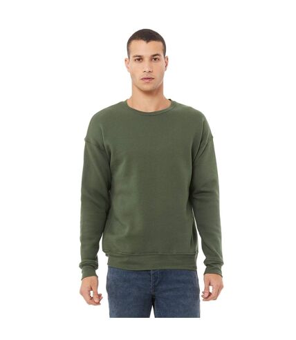 Bella + Canvas Unisex Adult Fleece Drop Shoulder Sweatshirt (Military Green)