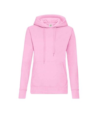 Classic lady fit hooded sweatshirt light pink Fruit of the Loom