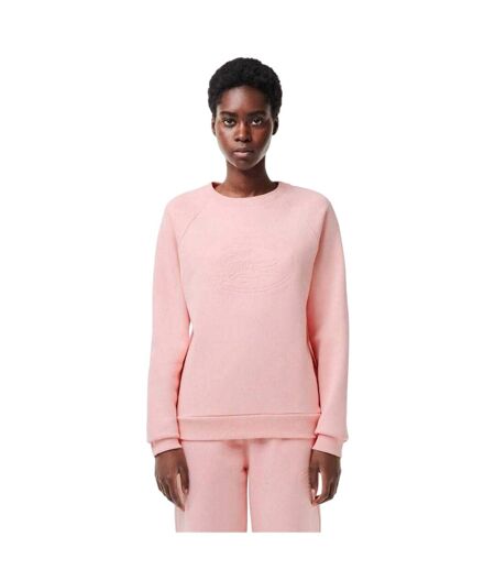 Sweat Motif/style Logo Brodé Femme Rose Lacoste