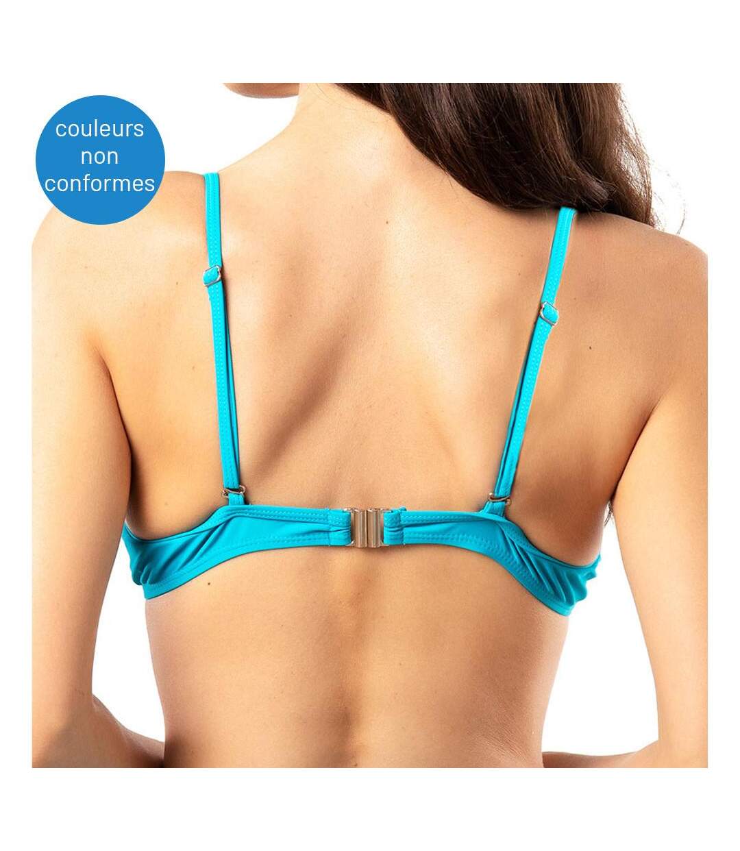Haut de bikini à motif turquoise femme sun project push up - taille 4-2