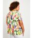 T-shirt long ample motif fluo dentelle-2
