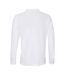 Unisex Adult Planet Long-sleeved Polo Shirt White SOLS-2