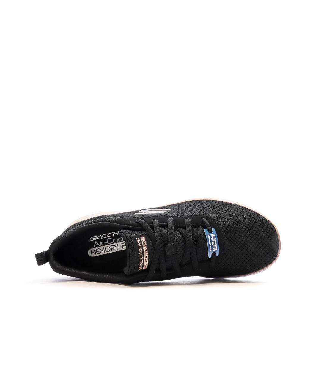 Chaussures de sport noir/or-rose femme skechers flex appeal-4