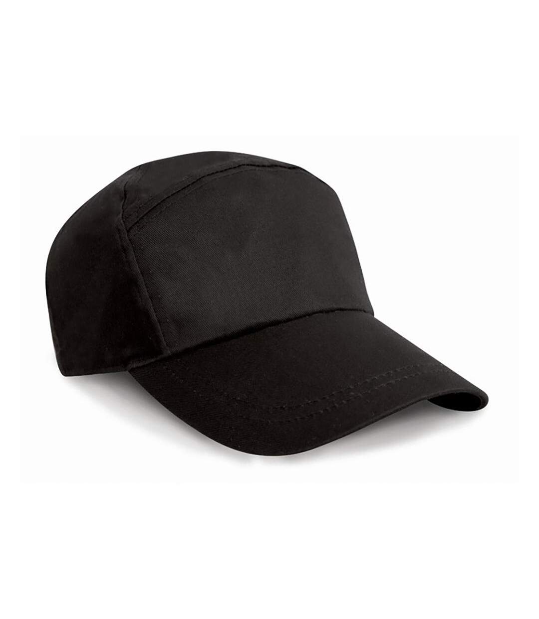 Casquette Unie À Sept Panneaux Mixte Noir Result-2