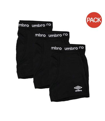 Pack of 3  Mens boxer shorts  black Umbro