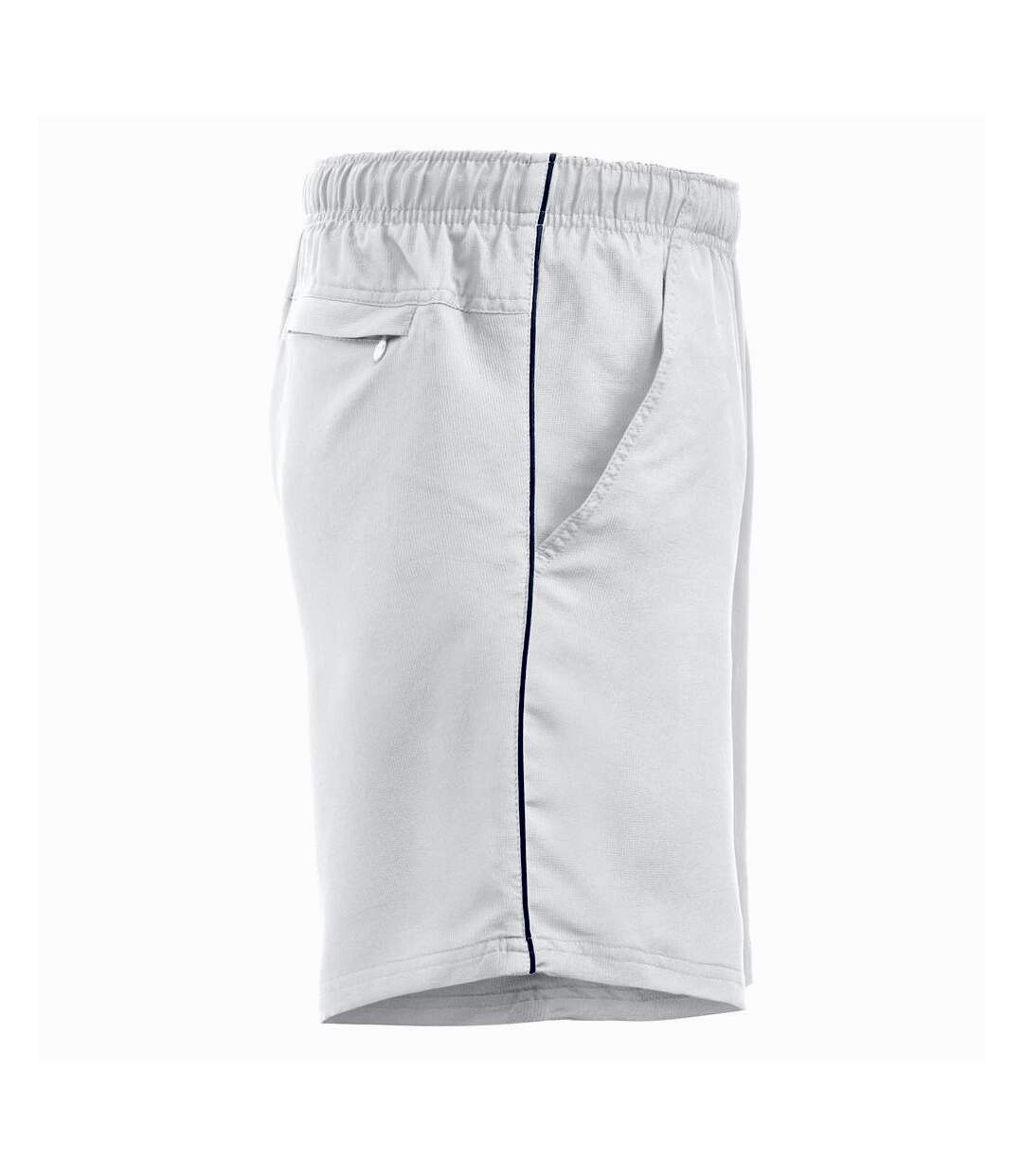 Short hollis adulte blanc / bleu marine Clique