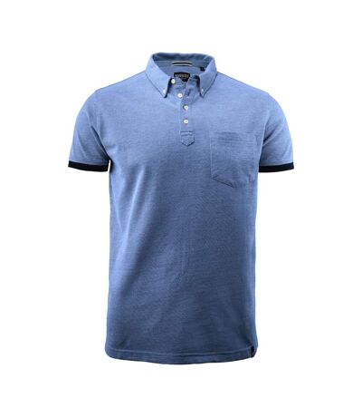 James Harvest Mens Larkford Melange Polo Shirt (Light Blue) - UTUB1030
