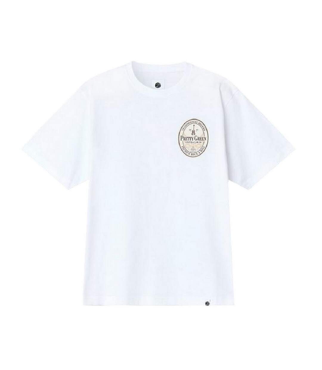 T-shirt Manches Courtes Homme Blanc Pretty Green-2