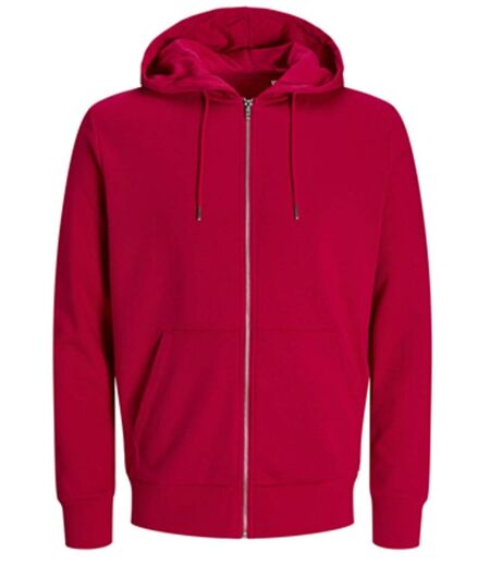 Sweat zippé à capuche - JACK&JONES - Unisexe - JJ3907 - rouge