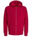 Sweat zippé à capuche - JACK&JONES - Unisexe - JJ3907 - rouge