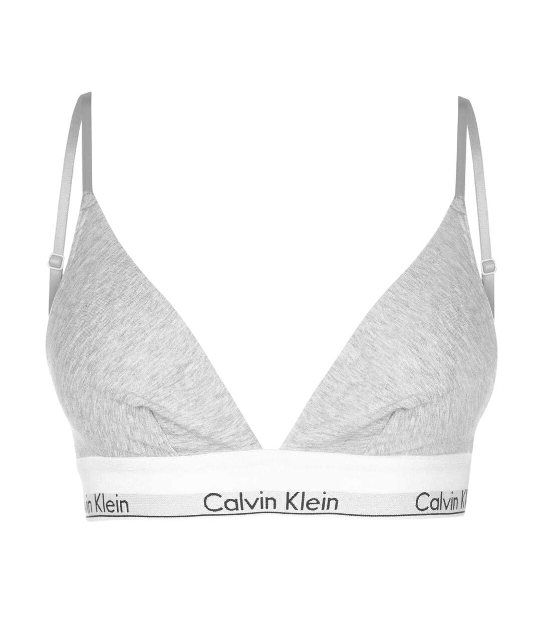 Womens/ladies Cotton Bra Grey Heather Calvin Klein-1