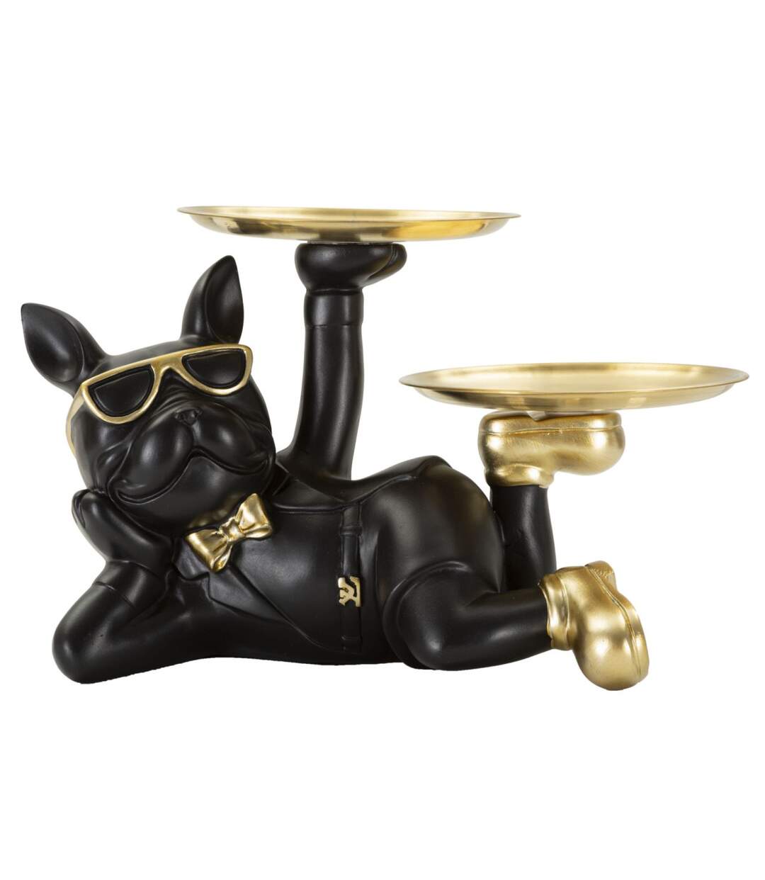 Vide-Poche Statuette Chien Dog Rover 23cm Noir-1