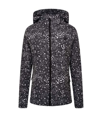 Dare 2B Womens/Ladies Far Out Dotted Soft Shell Jacket (Black/White) - UTRG7374