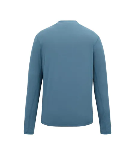 Mens Mindo Logo Long-sleeved T-shirt China Blue Regatta