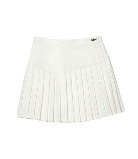 Womens/ladies Knitted Tennis Skirt White Lacoste