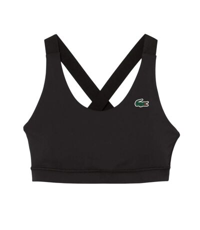 Brassière de sport femme noir Lacoste