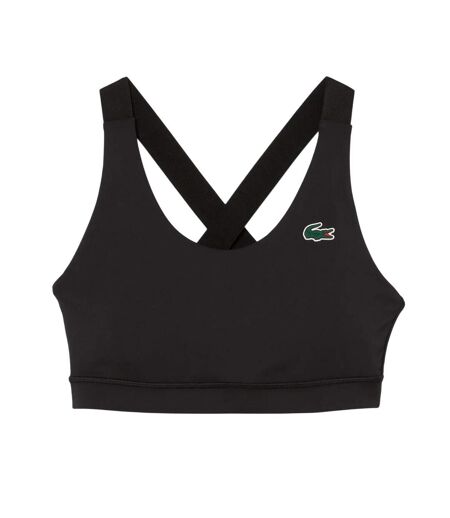 Brassière de sport femme noir Lacoste