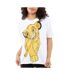 T-Shirt blanc femme disney simba happy shirt-1