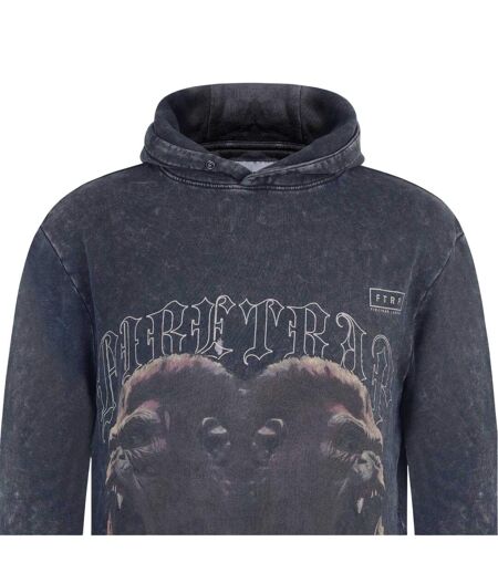 Mens Gorilla Hoodie Acid Black Firetrap