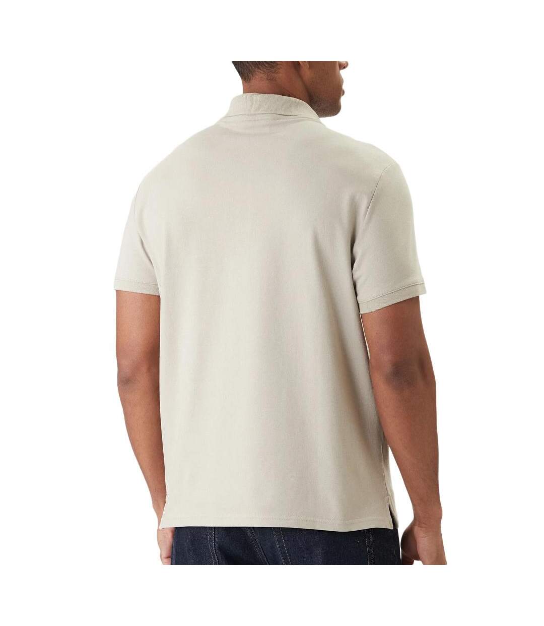 Polo beige homme calvin klein jeans refined-2