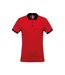 Kariban Mens Two-Tone Pique Polo Shirt (Red/Black)