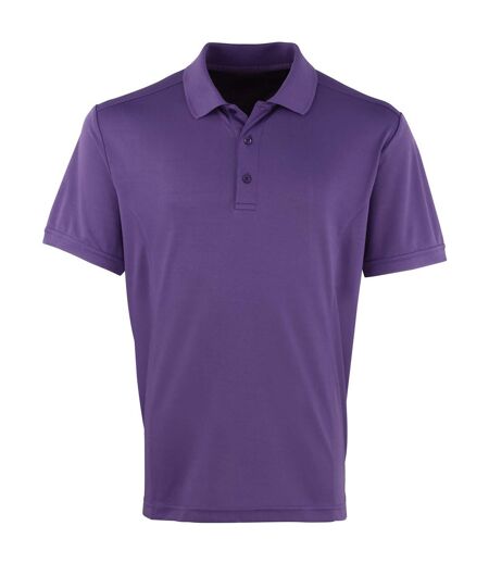 Premier Mens Coolchecker Pique Short Sleeve Polo T-Shirt (Purple) - UTRW4401