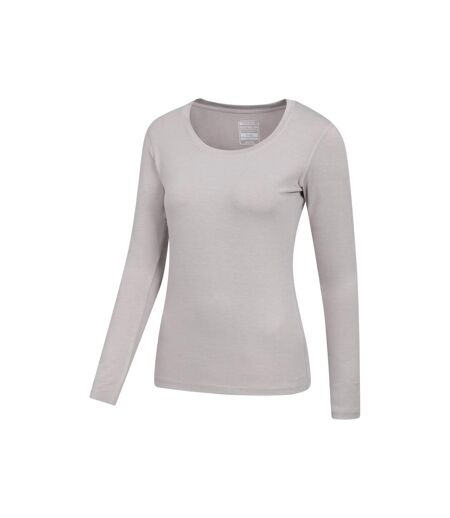 Womens/ladies Keep The Heat Thermal Top Light Beige Mountain Warehouse