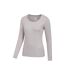Womens/ladies Keep The Heat Thermal Top Light Beige Mountain Warehouse-3