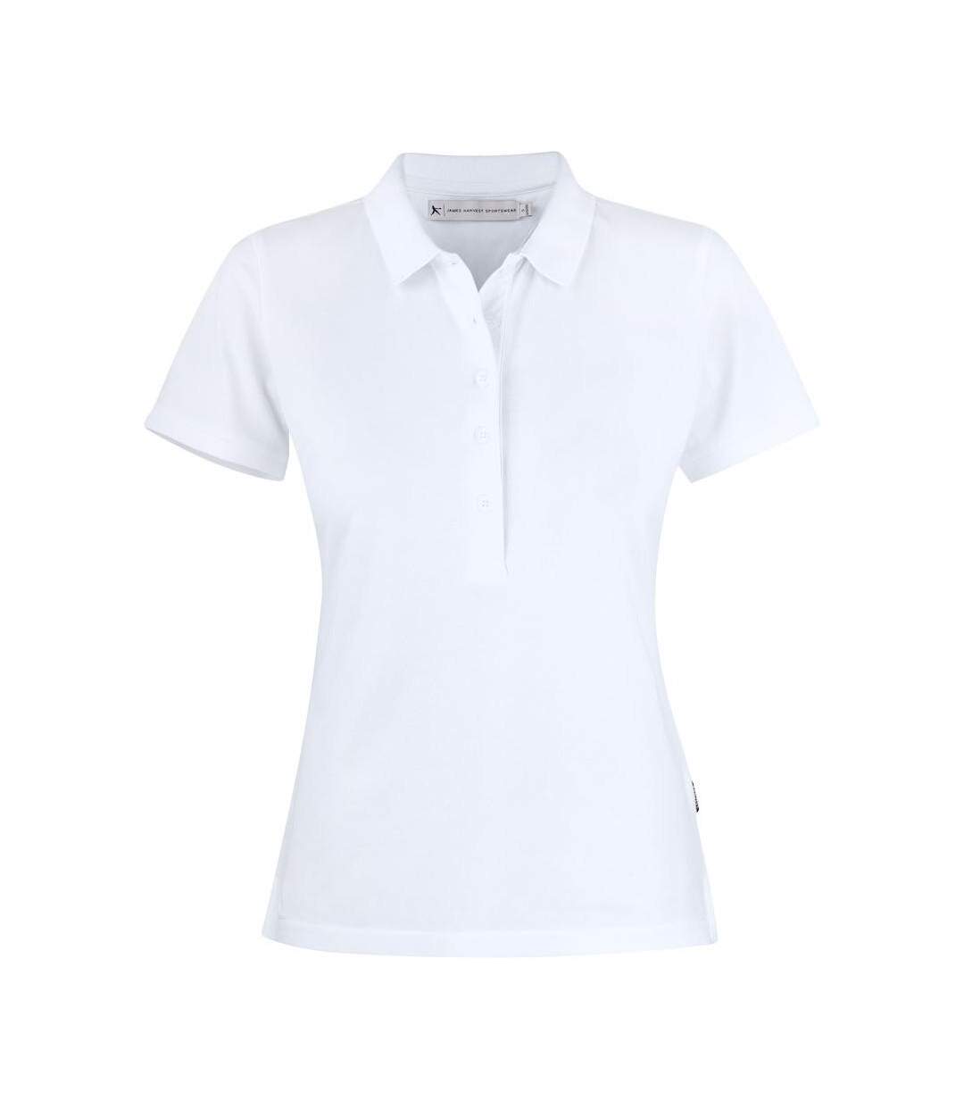 Womens/ladies Sunset Polo Shirt White James Harvest-1