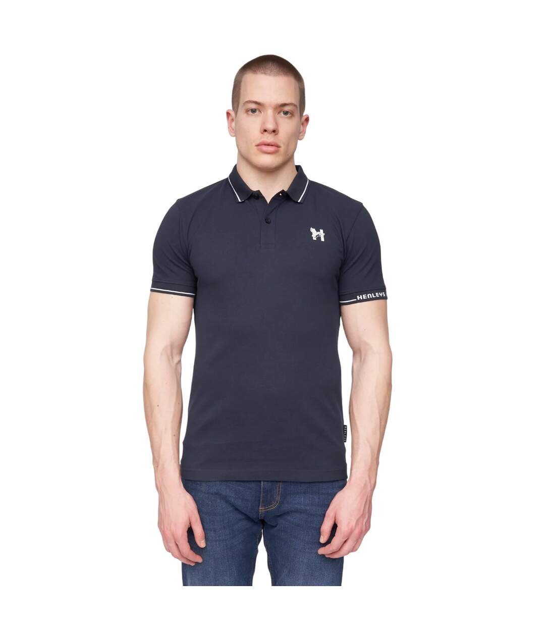 Polo hentyme homme bleu marine Henleys