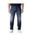 Jean bleu foncé délavé homme diesel buster a00893-1