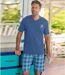 Pyjashort Carreaux en Jersey de Coton-2