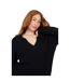 Pull Motif/style Côtelé Femme Noir Brave Soul-4