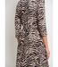 Robe décolleté plissé imprimé animalier-3